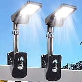 halpa Ulkotilojen seinävalaisimet-2 kpl ulkokäyttöön tarkoitettuja aurinkokennolla toimivia liiketunnistimella toimivia seinävalaisimia, IP65-vedenpitävä, 60 LED-helmeä, klipsikiinnitys, 3 tilaa, LED-turvavalo &amp;koristeelliset valot