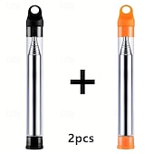 voordelige Buitenrecreatie-2 stuks roestvrijstalen vuurblaaspijpen, uitschuifbare vuurblaasstokken voor kamperen, wandelen en reizen in de buitenlucht