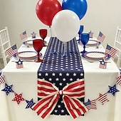 Χαμηλού Κόστους 250η επέτειος-250ή επέτειος των ΗΠΑ, 1 τεμάχιο σχέδιο φιόγκου τραπεζιού, αναμνηστική διακόσμηση αυλής 1776-2026 για πατριωτικό εορτασμό, ημιπεντηκονταετία, 4η Ιουλίου, ημέρα ανεξαρτησίας