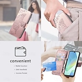 cheap 2026 Samsung Galaxy S26 Series-Phone Case For Samsung Galaxy S26 S26 Plus S26 Ultra Wallet Case Flip Cover with Wrist Strap Kickstand Butterfly Retro TPU PU Leather