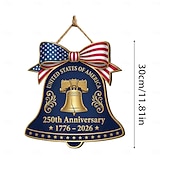 levne 250. výročí USA-Dřevěná cedule k 250. výročí Spojených států, vlastenecká dekorace na zavěšení dveří ke Dni nezávislosti, nástěnná plaketa s americkou vlajkou na farmě, dekorace na verandu domu ke Dni nezávislosti 4.