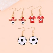  Partido Mundial de Fútbol 2026 Pendientes Fútbol Futbol Uso Diario Adulto Unisexo Casual Exterior Discoteca Disfrazarse