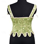 cheap Tops-Medieval Renaissance Cottagecore Corset Bodice Viking Peasant Lace up Fancy Dress Women's Celtic Fantasy Halloween Carnival Performance LARP Ren Faire Adults' Corset