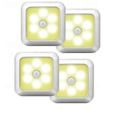 economico Luci notturne con sensore-8 luci notturne intelligenti con sensore di movimento, 6 LED, clip magnetica, nessun cablaggio necessario, lampade a LED in ABS per uso interno – camera da letto, corridoio, scale, ingresso, armadio,