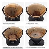 abordables Ustensiles et gadgets de cuisine-40/100 filtres à café jetables en papier naturel, pour 1 à 4 tasses, filtres en forme de V pour cafetière à filtre, accessoires pour cafés et maison, outils pour le café, 1 à 2/2 à 4 portions