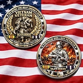 olcso Az Egyesült Államok 250. évfordulója-vietnami háborús veteránok emlékérme 1959–1975, 58 479 hős tiszteletére, katonai gyűjtői ajándék hadsereg, haditengerészet, tengerészgyalogság és légierő számára &amp;parti őrség, hazafias emléktárgy