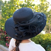 economico Cappelli da Festa-Cappelli Poliestere Matrimonio Compleanno Vintage Carino Con Tulle Copricapo Copricapo