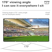cheap Projector Screens &amp; Accessories-Projector Screen 16:9 HD 4K, Foldable Portable Projection Screen for Home Theater, Indoor Outdoor Movie Screen with Reinforced Edges and Grommets, Anti-Crease Video Screen for Office &amp; Backyard