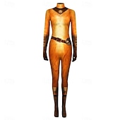 cheap Women's Costumes-Animal Cat Hero Zentai Suits Cosplay Costume Bodysuits Movie Cosplay for Unisex Kid's Adults' Halloween Masquerade Party Performance Comic Con