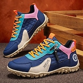 tanie Casualowe sneakersy-Męskie buty sportowe w blokach kolorów z akcentami ze sztucznej skóry, modny sportowy wygląd, idealne do uprawiania sportów na świeżym powietrzu, na co dzień i w podróż