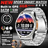 economico Smartwatch-Smartwatch da uomo Amolde HD300 Pro con GPS, mappe offline, memoria da 4 GB, registratore, torcia, sport all'aria aperta, barometro, altimetro e bussola.