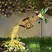 Χαμηλού Κόστους Διαδρομές και φανάρια-1 τεμάχιο εξωτερικό ηλιακό μεταλλικό ποτιστήρι κολιμπρί - αδιάβροχο ip44 για κήπο, βεράντα, γκαζόν, μονοπάτι, φως τοπίου, διακοσμητικό φως κήπου