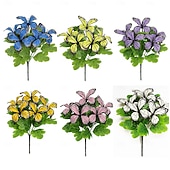 levne Umělé květiny-6 svazků motýlích květin s různými barvami, venkovní simulace plastových dekorativních květin, limitovaná edice motýlích kyticí pro domov, hotel, kancelář, svatbu, večírek, zahradu, verandu, chatu,