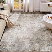 cheap Area Rugs-Nordic Abstract Faux Cashmere Rug Non-Slip Full Coverage Bedside Mat Durable and Machine Washable Carpet for Living Room and Bedroom