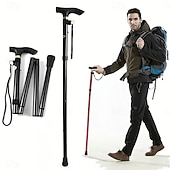رخيصةأون الترفيه في الهواء الطلق-عصا مشي قابلة للطي فائقة الخفة مع تمديد سريع في ثانية واحدة، من معدات المشي الأساسية ذات طرف مقاوم للتآكل، ومقبض مريح من مادة EVA، عصا مشي محمولة مناسبة للمشي لمسافات طويلة وتسلق الجبال