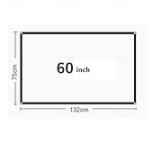 cheap Projector Screens &amp; Accessories-Projector Screen 16:9 HD 4K, Foldable Portable Projection Screen for Home Theater, Indoor Outdoor Movie Screen with Reinforced Edges and Grommets, Anti-Crease Video Screen for Office &amp; Backyard