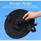 cheap Home Supplies-UPF 50+ Wide-Brim Removable-Brim Fisherman's Hat, Dual-purpose Detachable Breathable Quick- Cap for Marine Water Activities, Sea Fishing, Outdoor Exploration, Cycling, Surfing, and Fishing