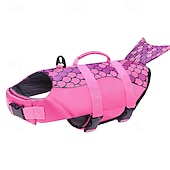 cheap Lifejackets-Shark Dog Safety Life Vest, Mermaid Dog Life Vests for Swimming with Superior Buoyancy and Rescue Handles for Swimming Pool Beach Boat