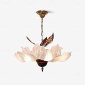cheap Island Lights-Pendant lamp Bloom Metal Acrylic Flower Chandelier Light Fixture Large Round Chandelier Hanging Ceiling Lamp