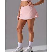 halpa Naisten hameet ja shortsit-Naisten Yhtenäinen Rento hame Tennispaita Tennishameet shortsien kanssa Urheiluhame Rypytetty Tasku Elastinen Hikeä siirtävä Hengittävä Tennis Golf Pickleball Hameet Violetti Pinkki Taivaan sininen