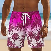 economico Piante e Fiori Tropicali-Per uomo Albero di Cocco Colore sfumato Piante Tropicali Costumi da bagno Costumi da bagno Pantaloncini da bagno Pantaloncini da Surf Misura del girovita medio Hawaiano Vacanza al Mare Tasche