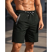 お買い得  ランニングショーツ-男性用 ランニングショーツ アスレチックショーツ ジムショーツ ドローストリング ポケット ショートパンツ カジュアル 日常 アウトドア 夏 速乾性 吸汗性 高通気性 ジムトレーニング ジョギング ランニング テイラーフィット スポーツウェア アクティブウェア ダークグレー ブラック ネイビーブルー