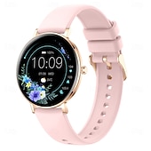 baratos Smartwatch-Relógio inteligente exclusivo Goddess com tela redonda AMOLED HD de 1,32 polegadas, ultrafino e leve de 7,5 mm, a melhor opção de presente para namorada, monitoramento de frequência cardíaca e