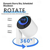 voordelige Kamer Decor Verlichting-Bluetooth sterrenhemelprojector met meteoren- en witte ruis-effect en melkwegprojectie.