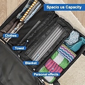 رخيصةأون تخزين الأمتعة والسفر-حقيبة تخزين معلقة كبيرة السعة، 4 طبقات، قابلة للطي، متعددة الوظائف، مناسبة لتخزين الملابس، الشماعات، الأمتعة، والملابس الخارجية