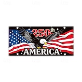 رخيصةأون الذكرى 250-غطاء باب مرآب أمريكي احتفالاً بالذكرى الـ 250 لاستقلال الولايات المتحدة، زينة وطنية مثالية للاحتفالات الخارجية وديكورات العطلات