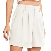 abordables Pantalones cortos bermudas-Mujer Bermudas Pantalón corto Pantalones cortos de verano Pantalones cortos de playa Vacaciones Moda Casual / Diario Corto Alta cintura Cremallera Bolsillo Cintura elástica Comodidad Secado rápido
