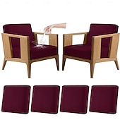 voordelige Patio Kussenshoes-4 stuks stretch kussenhoezen voor buiten, 100% waterdicht, vervangende hoezen voor tuinbanken en -sofa's, wasbare en herbruikbare meubelbeschermers.
