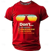 abordables T-shirts Graphiques de Musique et d'Instruments-Lunettes de soleil rétro pour homme, paroles de chansons « Don't Stop Believin' », « Stand So Close », « Fear the Reaper », « Forget About Me », t-shirt graphique inspiré des années 70 et 80, rock