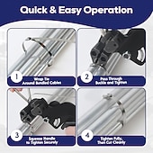 Недорогие зажимы и плоскогубцы-Пистолет для кабельных стяжек из нержавеющей стали со 100 металлическими стяжками длиной 11,8 дюймов, специальный инструмент для затягивания и обрезки стальных стяжек, детали для забора из