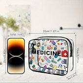 olcso poggyász és utazási tárolás-1/2 db-os nagy kapacitású kozmetikai tárolótáska cipzárral, hordozható sminkszervező nőknek és lányoknak, utazó piperecikkek kis pvc sminktasakkal