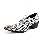 voordelige Elementaire Dress Schoenen-Herenloafers van leer met zebraprint – hoogwaardige modeschoenen voor speciale gelegenheden en avondjes uit.