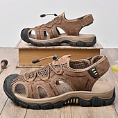 baratos sandálias de exterior-Sandálias masculinas para atividades ao ar livre, com design durável e respirável, tiras ajustáveis e sola antiderrapante. Perfeitas para caminhadas, atividades aquáticas, férias na praia e uso casual no verão.