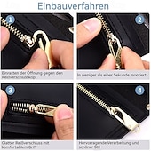 levne umění, řemesla a šití-Sada 16 náhradních jezdců zipů, odolné kovové jezdce, snadná instalace, více barev pro zavazadla, bundy, tašky – 3,8 x 1,8 cm