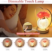 cheap Lamps &amp; Lamp Shades-Rose Flower Lamp,Birthday Gifts for Women,Rechargeable Cordless LED Touch Lamps,3-Colour Infinitely Dimming Small Night Light,for Living Room,Dining Room,Bedroom Festival Home Decor