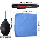abordables Les fournitures de nettoyage-Kit de nettoyage 3 en 1 pour appareils photo et téléphones : stylo, brosse, chiffon, soufflette et kit de nettoyage pour objectifs. Compatible avec appareils photo, reflex, télescopes, loupes et