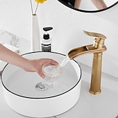 Недорогие Смесители для раковины в ванной-Ванная раковина кран - Классический Старая латунь Внешнее крепление Одной ручкой одно отверстиеBath Taps