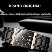 Χαμηλού Κόστους Ρολόγια Quartz-Ρολόι ανδρικό, λουράκι από ανοξείδωτο ατσάλι, λατινικοί αριθμοί, μεγάλο καντράν υψηλής ευκρίνειας, οθόνη ημερολογίου, πολυλειτουργικό, πολυτελές ανδρικό ρολόι, τέλειο δώρο για γενέθλια φίλων,