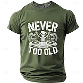  Férfi Zene Vicces Póló Rövid ujjú póló 3D nyomtatás Terített nyak Ing Divat Napi Napi Utca Medence Fekete Rubin Nyár Tavasz Ruházat S M L XL XXL XXXL