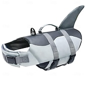 cheap Lifejackets-Shark Dog Safety Life Vest, Mermaid Dog Life Vests for Swimming with Superior Buoyancy and Rescue Handles for Swimming Pool Beach Boat