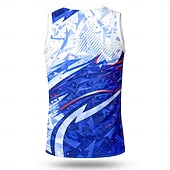  Herren Fußballtrikot Geometrisch Buchstabe Frankreich Workout-Tanktop Lauf-Tanktop Sport-T-Shirt Sommer Ärmellos UPF 50 Schnelltrocknend Feuchtigkeitsableitend Atmungsaktiv Turnier Fußball Leger