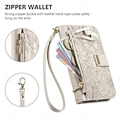 cheap 2026 Samsung Galaxy S26 Series-Phone Case For Samsung Galaxy S26 S26 Plus S26 Ultra Wallet Case Flip Cover with Stand Holder Zipper with Wrist Strap Tree Retro TPU PU Leather