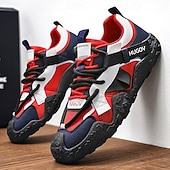 tanie Casualowe sneakersy-męskie buty sportowe typu adventure trail z wielokolorowymi paskami, oddychające i wytrzymałe, idealne na piesze wędrówki, sporty na świeżym powietrzu i do codziennego użytku