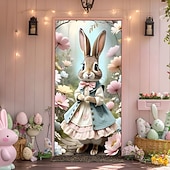 cheap Garage &amp; Door Banners-Easter Posters Door Cover Outdoor Banners Rabbit Cute 3D Party Dorm Teens Room College Dorm Guys Man Cave Frat Bedroom Shooting Backgrounds Home Decor