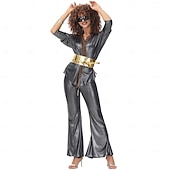 cheap Outfits-Set Retro Vintage 1970s Blouse / Shirt Hippie Disco Fancy Dress Women's Halloween Carnival Music Festival Retro Theme Party Adults' Blouse Pants