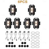お買い得  家庭の改善-オートバイ用ライト、ドローン用ストロボライト、7色ミニUSB LED、衝突防止、バイク、航空機、夜間飛行、点滅警告信号ライト